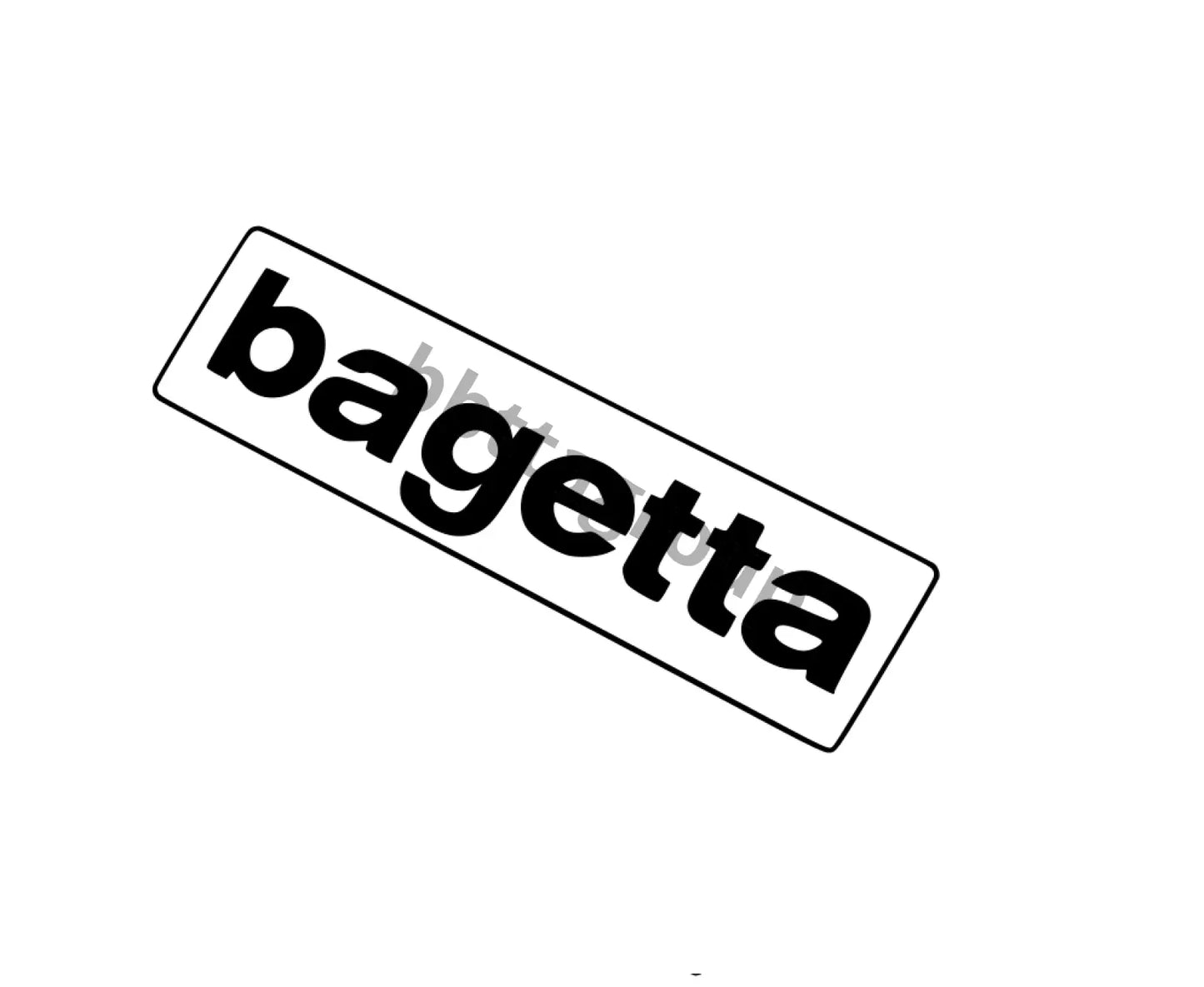Babetta gas tank stickers / decals - babetta raketta bagetta bagetta 1 piece for sides / Black Sticker