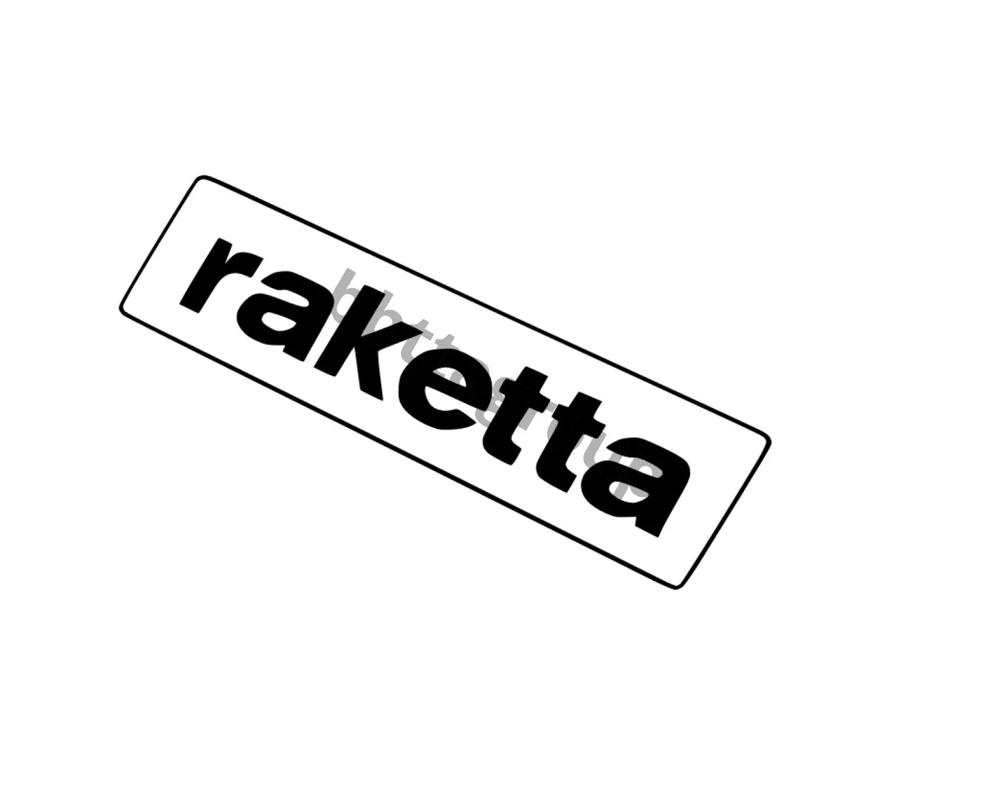 Babetta gas tank stickers / decals - babetta raketta bagetta raketta 1 piece for sides / Black Sticker