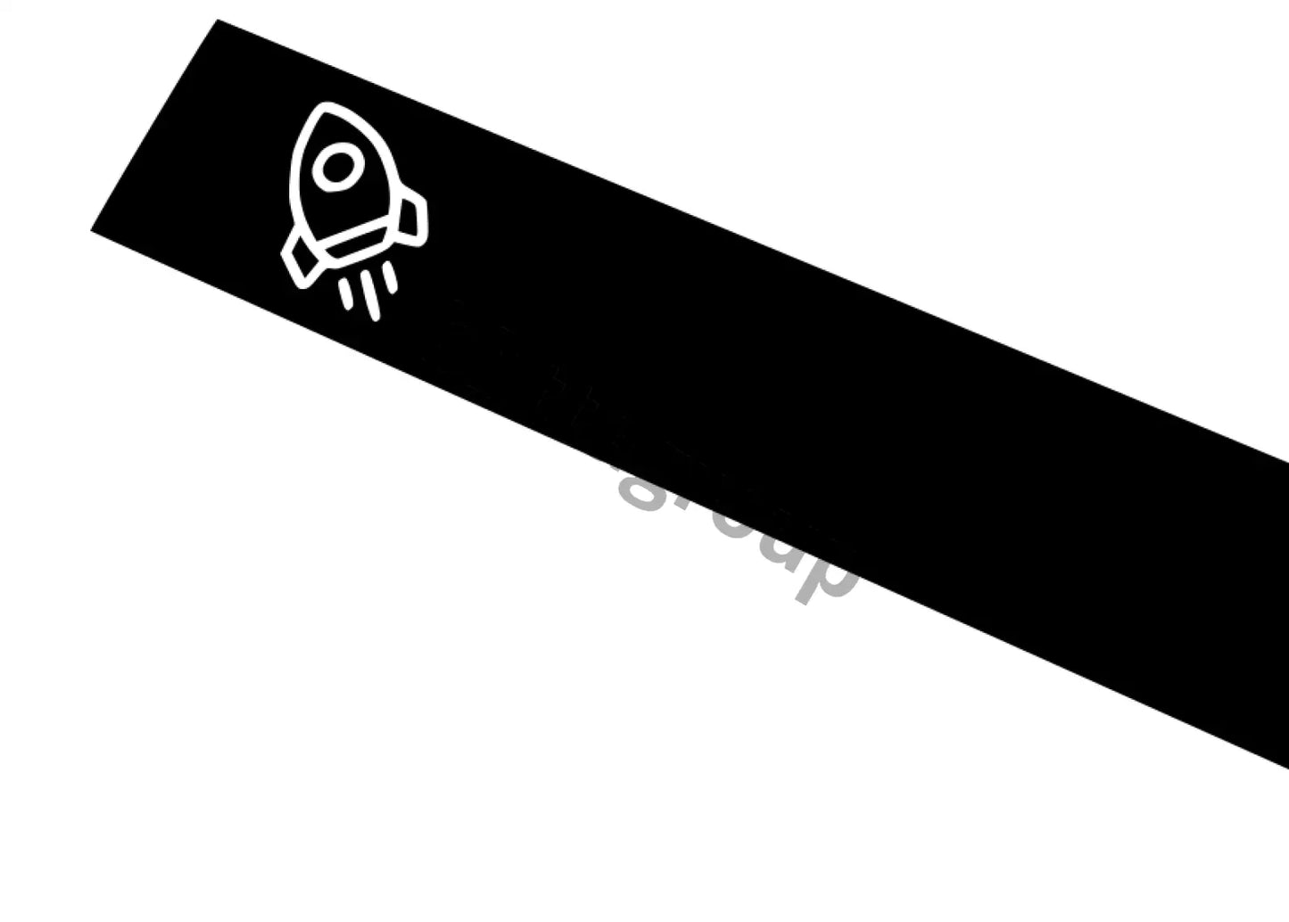 Babetta gas tank stickers / decals - babetta raketta bagetta raketta 1 piece for top / Black Sticker