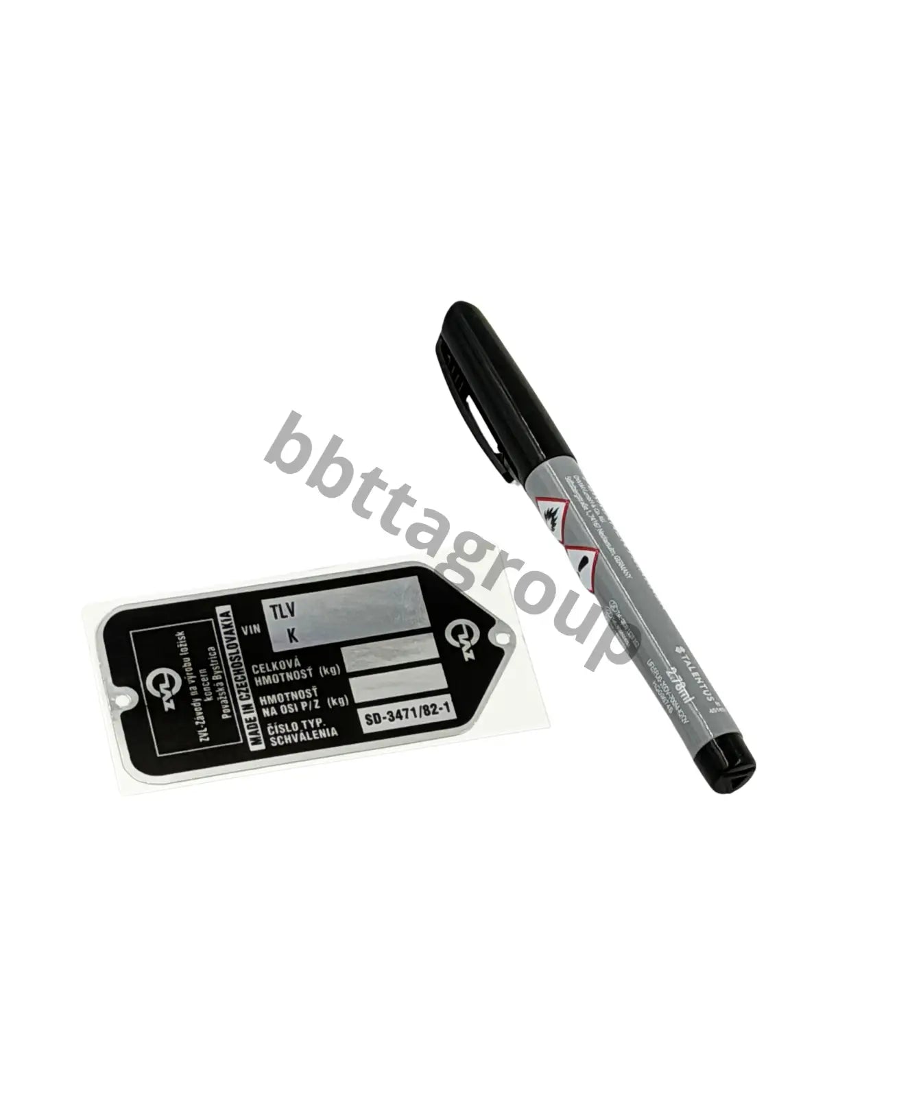 Type plate - adhesive - Label + marker